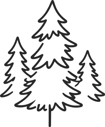 Minimalist Pine Tree outline Free SVG File – tree clipart image