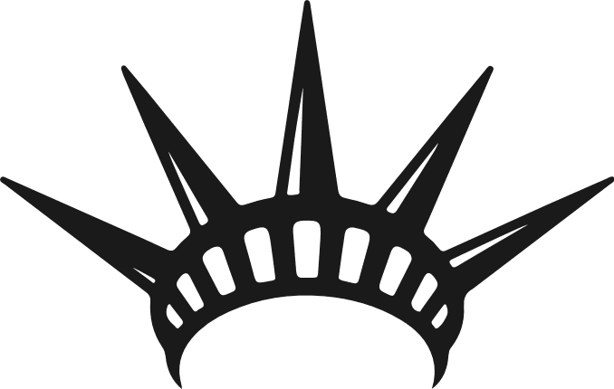 Statue of Liberty Crown silhouette Free SVG File – liberty crown clipart image
