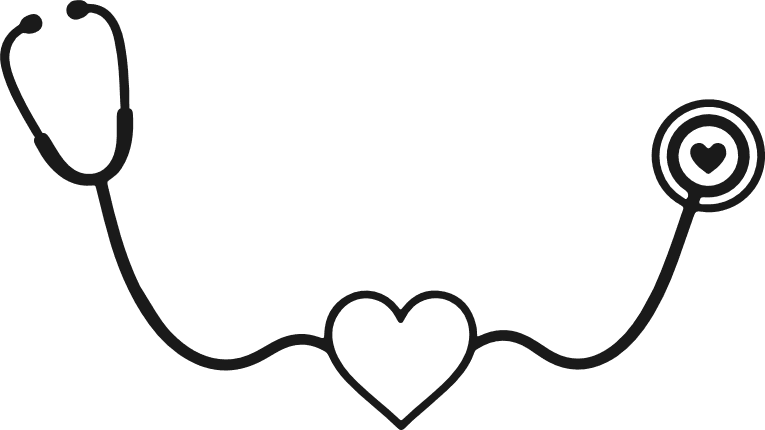 Heart Stethoscope outline Free SVG File for Members – medical stethoscope clipart image