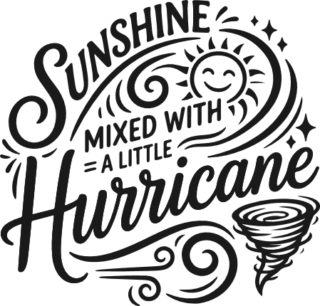 Sunshine Mixed With a Little Hurricane Free SVG File for Members – funny summer quote