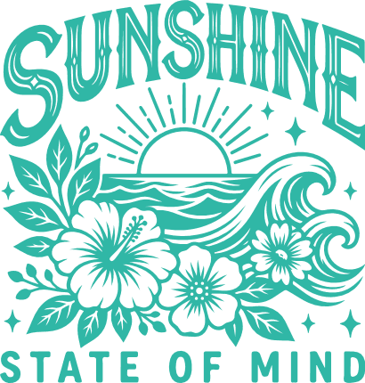Sunshine State of Mind, Summer SVG design for tshirt - Free SVG File for Members