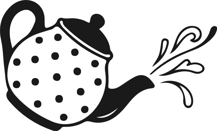 Cute Polka Dot Teapot Pouring Free SVG File – teapot clipart image