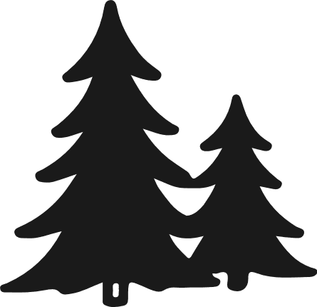 Minimalist Pine Tree Silhouette Free SVG File – tree clipart image
