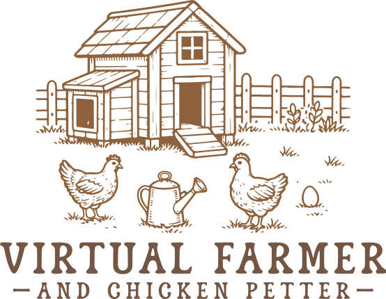 Virtual Farmer, and chicken petter SVG design for tshirt - Free SVG File for Members