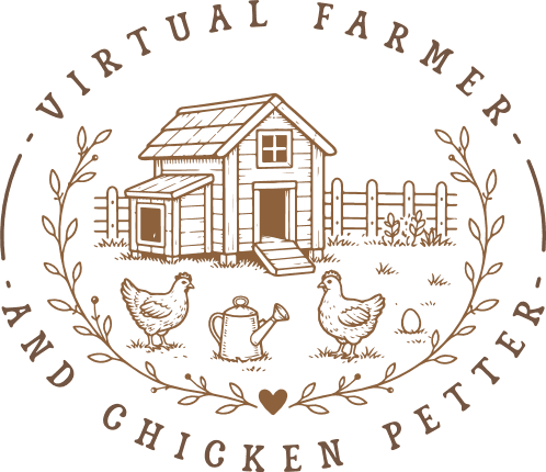 Virtual Farmer, and chicken petter Free SVG File for Members – funny farm life quote